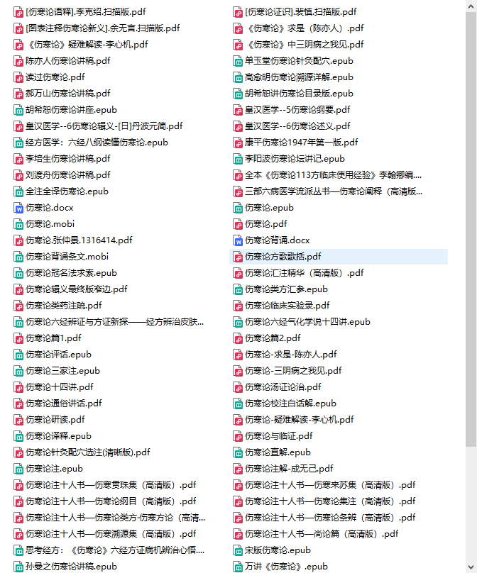 《伤寒论的书籍》中医电子书书单_枫叶电子书网